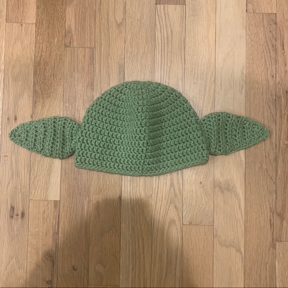 Beanie Baby Yoda Hat Fair Trade Alpaca Wool Hand Knit Child